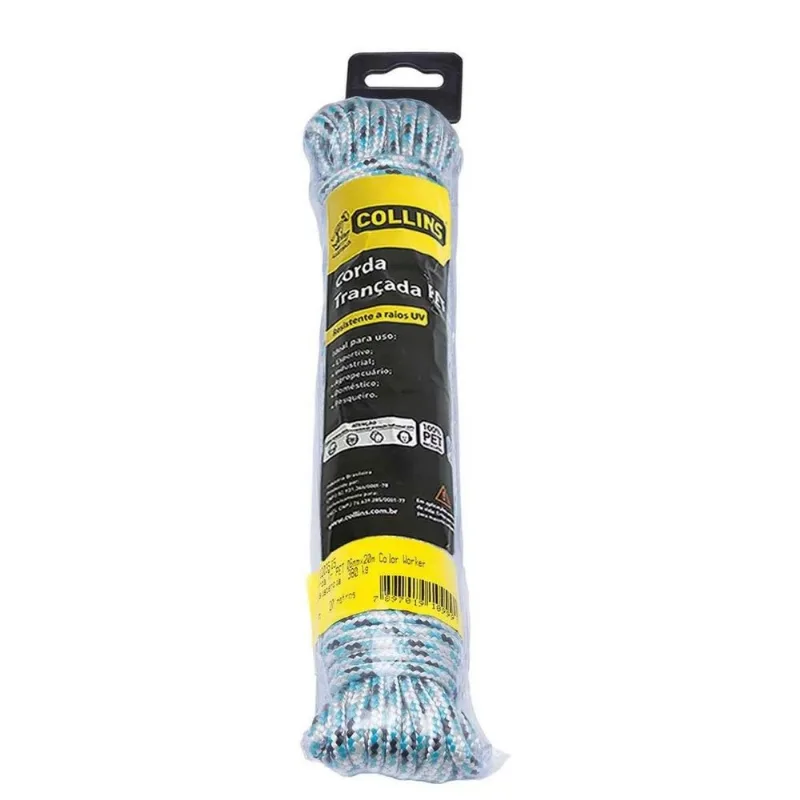 Corda Pet Trançada Meada Colorida Collins 6mm X 20m