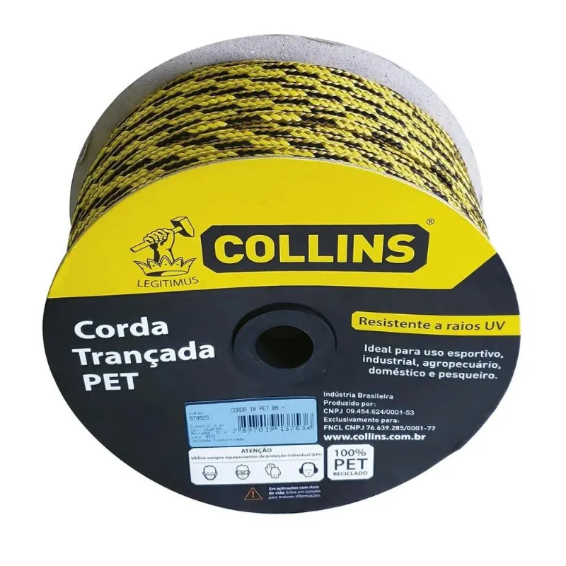 Corda Pet Trançada Carretel 8mm X 157m Collins