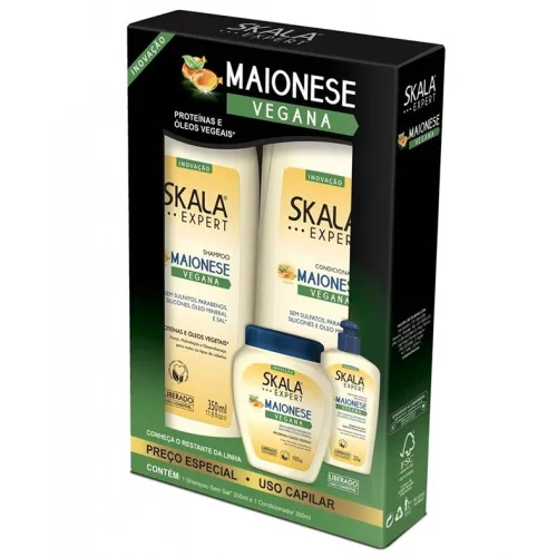 Kit Shampoo Condicionador Maionese Vegana 350ml Skala - SKALA