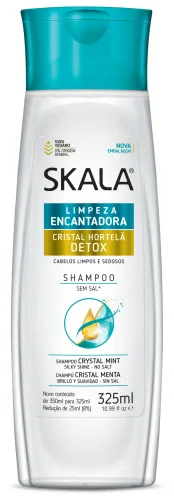 Shampoo Skala 325ml Cristal E Hortela - CRISTAL - Higiene E Beleza