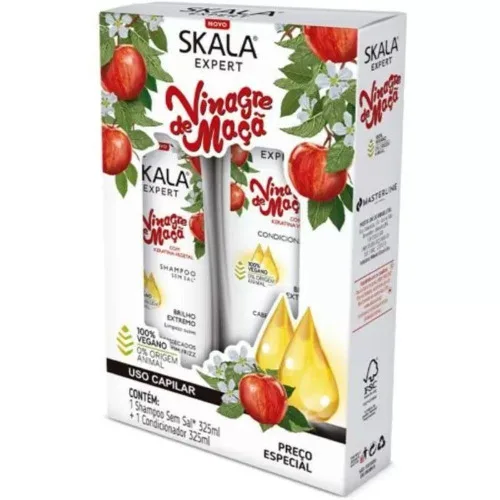 Kit Skala Shampo Condicionador 325ml Bomba De Keratina - SKALA - Higiene E Beleza