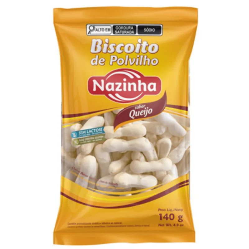 BISC POLV NAZINHA 140G-PC QUEIJO - NAZINHA