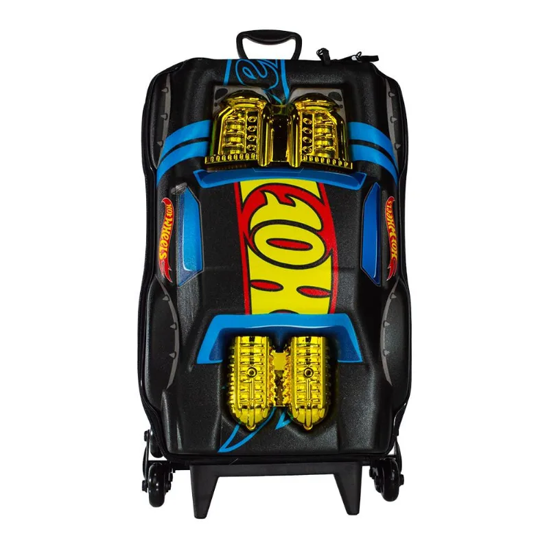 Mochila de Rodinhas 3D Maxtoy Hotwheels Nigth Shifter Dourad