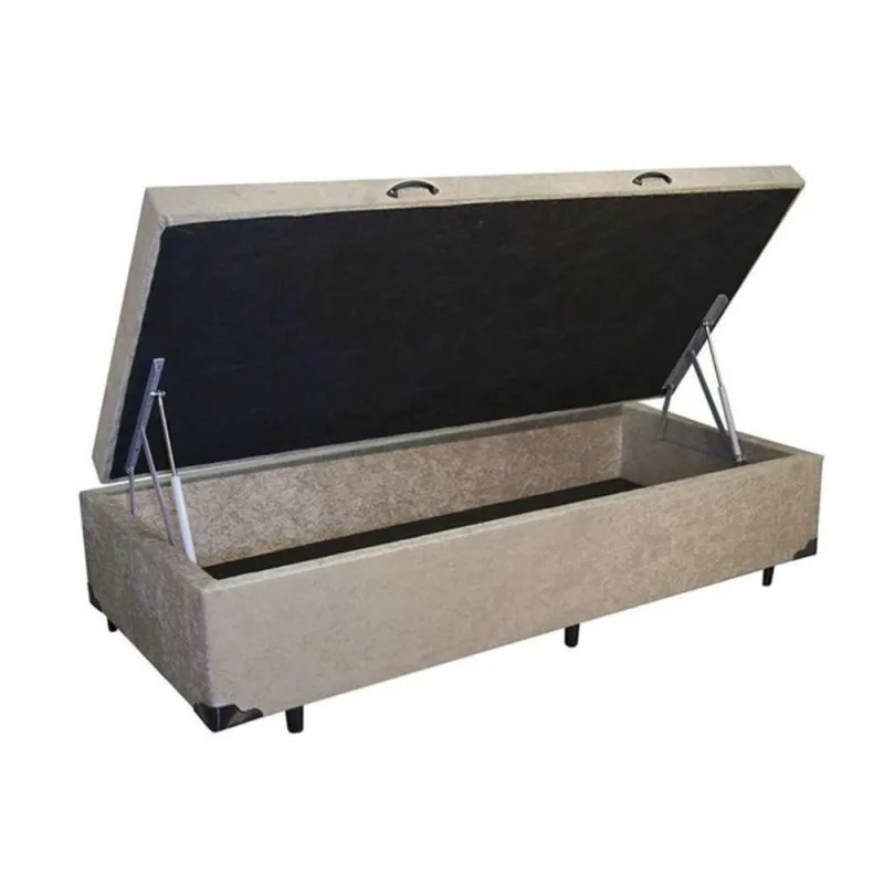 Cama Box Baú Solteiro 88x188x42 Premium - RR colchoes - Móveis