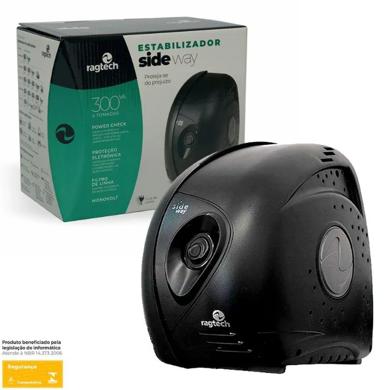 Estabilizador Ragtech Sideway 300va 115/115 4 Tomadas - 20sd