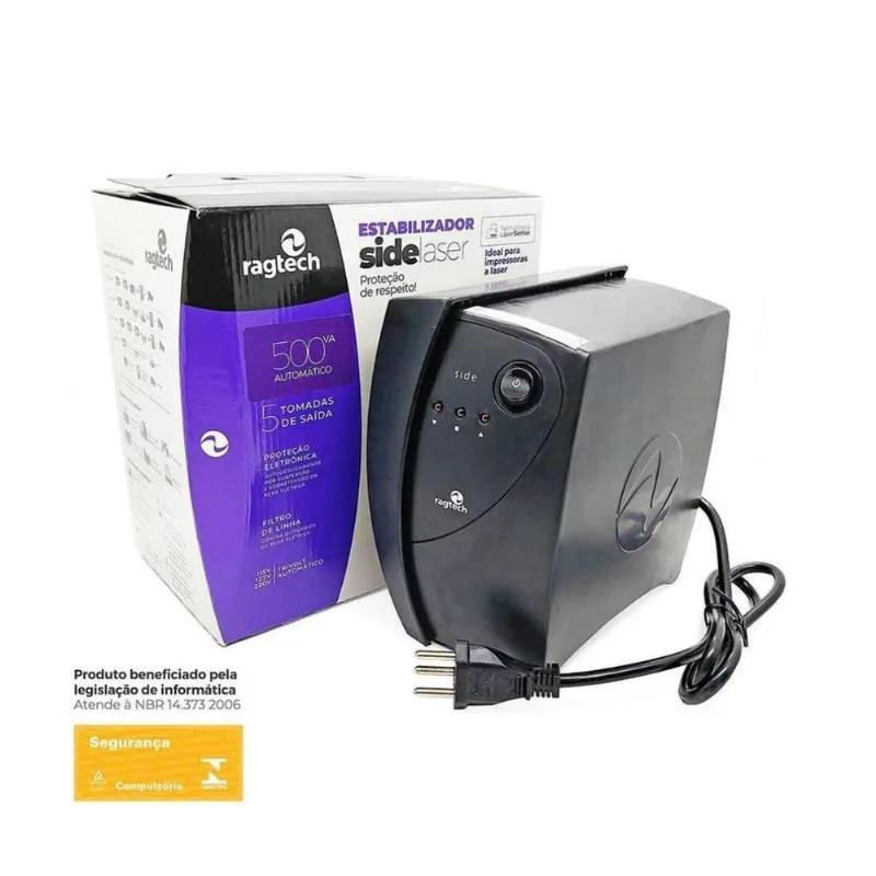 Estabilizador 500va Side Laser Bivolt Ragtech