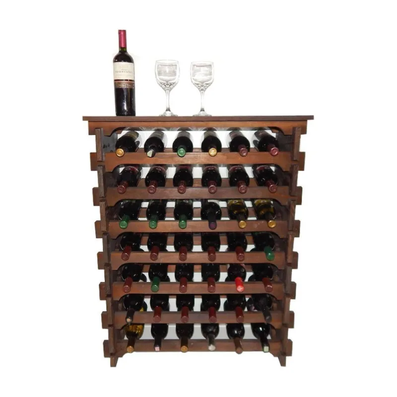 Adega para Vinho Tipo Mesinha C06 Pinheiro Americano Macico 77CM Imbuia Cevey Adegas e Artesanatos - OUTRAS - Mercado