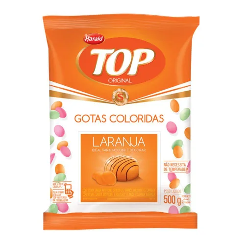 Gotas Harald Top Coloridas 500g Laranja - HARALD