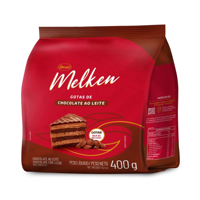 Chocolate Melken Gotas Ao Leite 400g