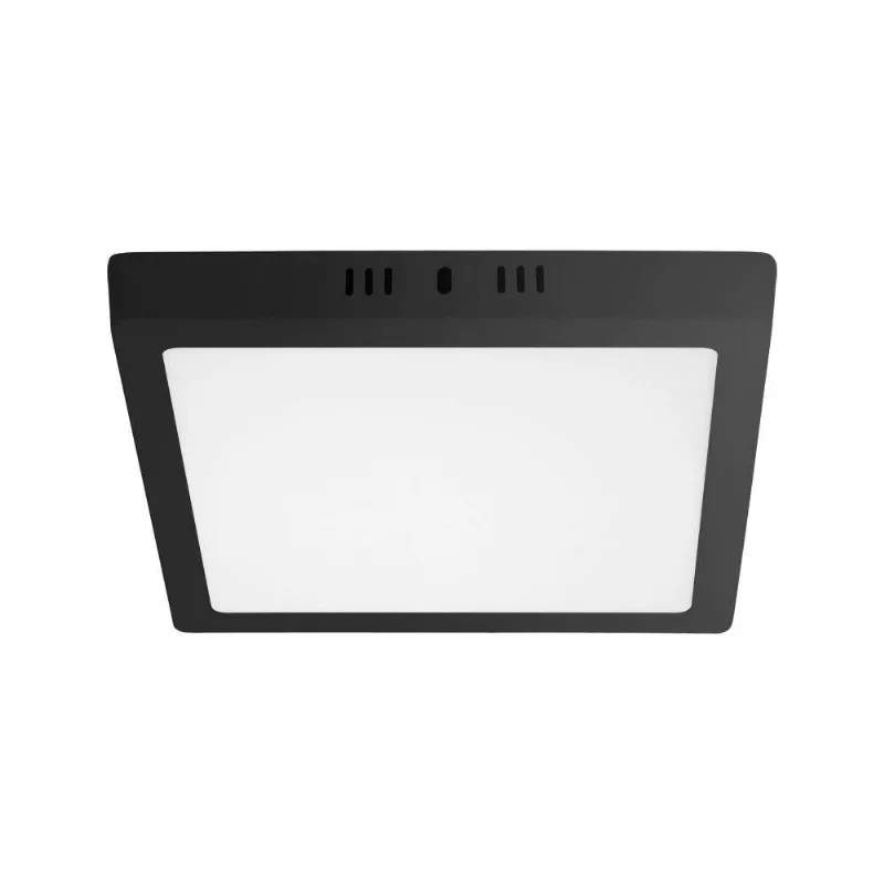 Painel De Led Quadrado Sobrepor 24w Preto Bivolt Taschibra 6500k Luz Fria