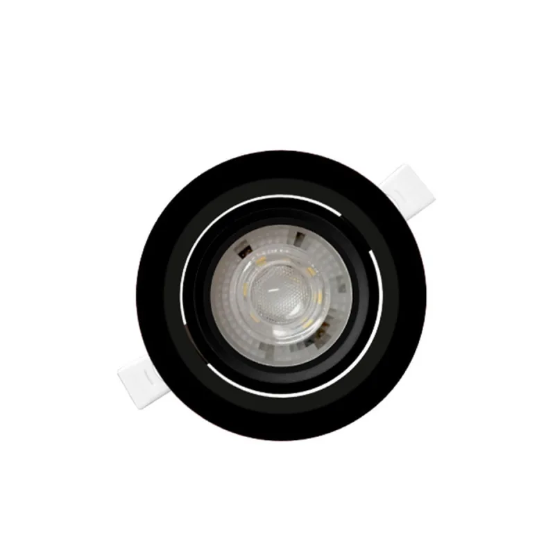 Spot de Embutir Redondo Alltop Taschibra Preto 6500K 7W - Taschibra - Iluminação