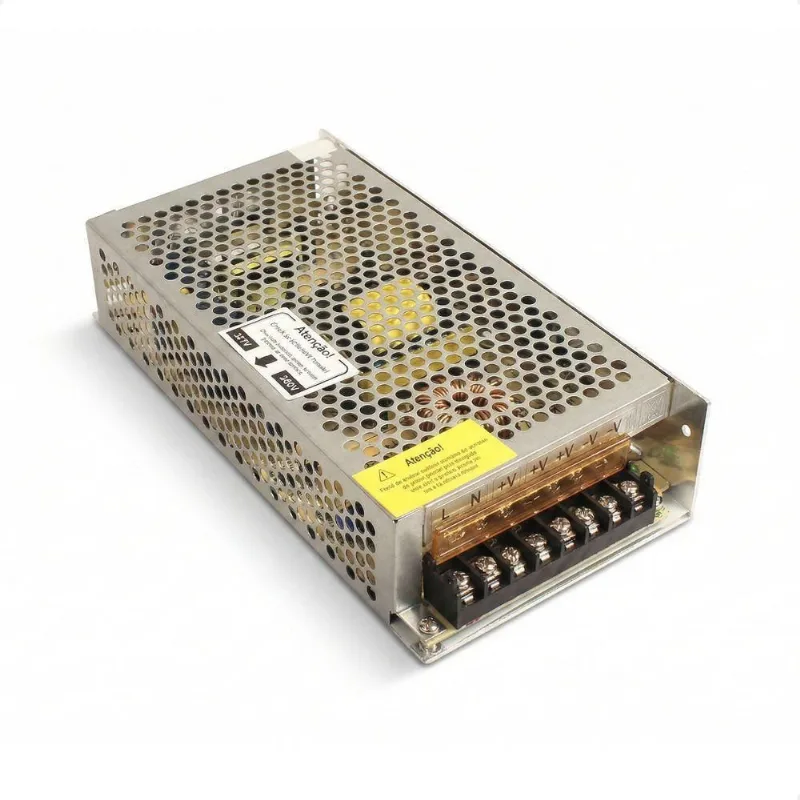 Fonte Chaveada 12V Colmeia 16,5A 200W Bivolt IP20 Prata Taschibra - TASCHIBRA