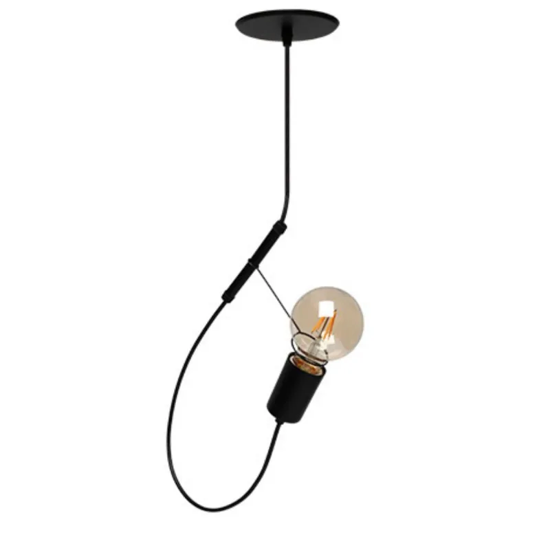 Pendente Bungee Preto Fosco E27 1 Lâmpada Taschibra - TASCHIBRA