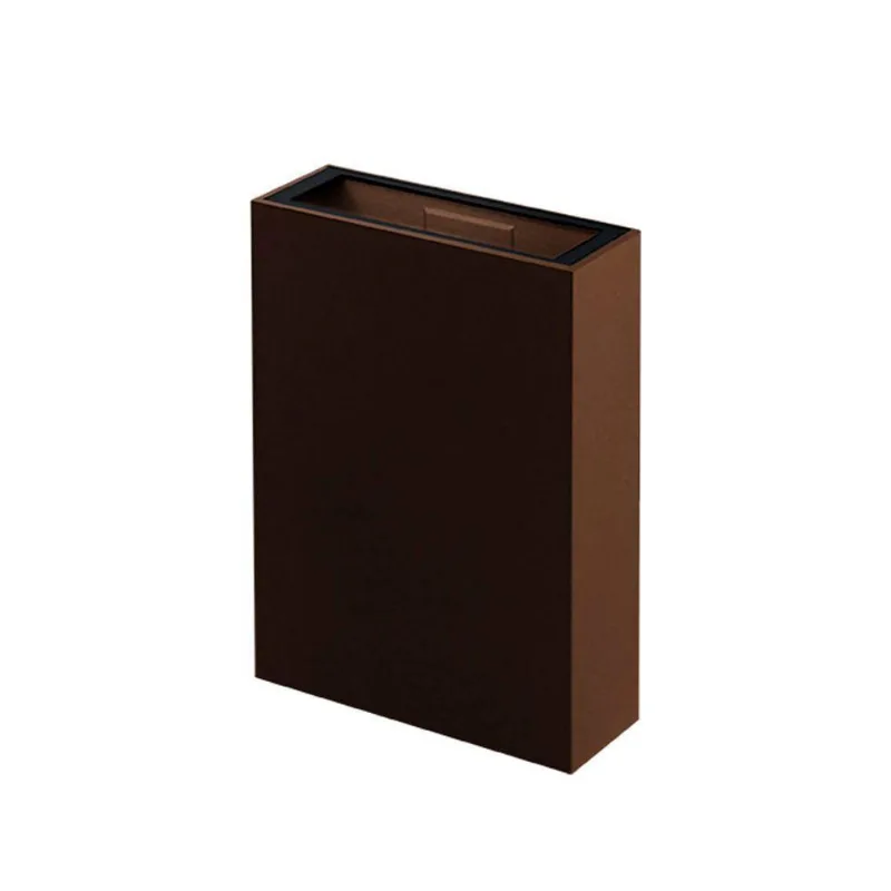 Arandela Led Taschibra Quadre Slim Ip65 Marrom Bivolt 3000k Luz Quente - TASCHIBRA