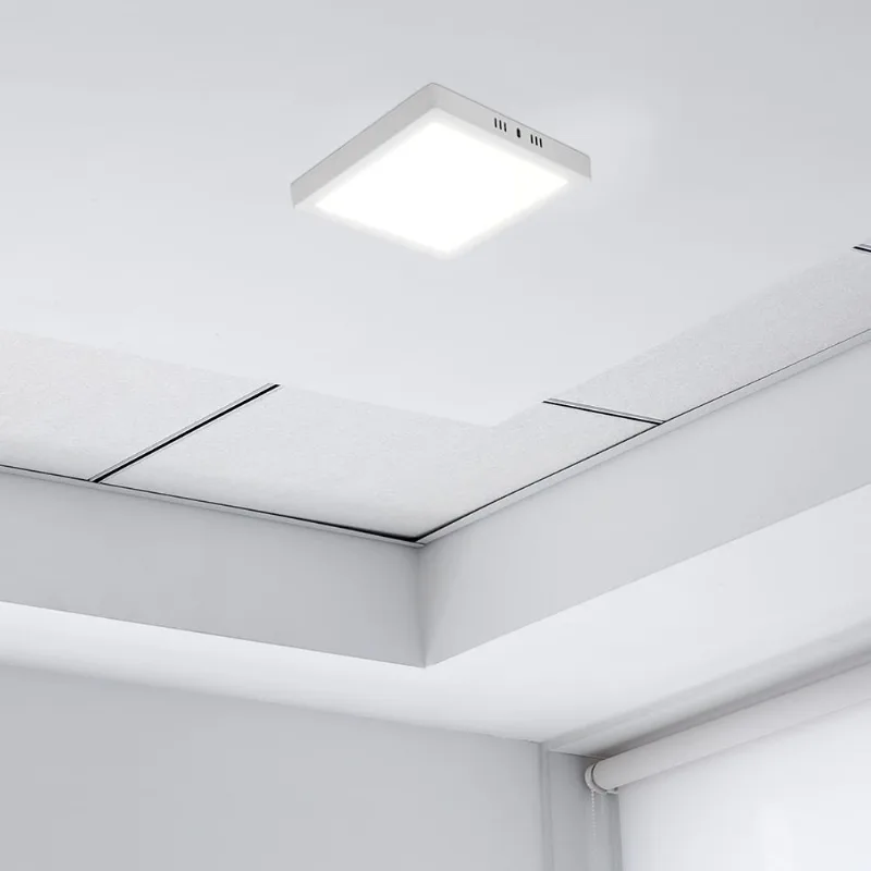 Painel Smart Wifi Led 24W Quadrado Sobrepor Cct Branco Tashibra