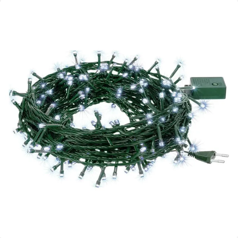 Cordão Luminoso Led Pisca Pisca 8 Funções 200 Leds Taschibra 110v 6500k Frio - taschibra - Natal