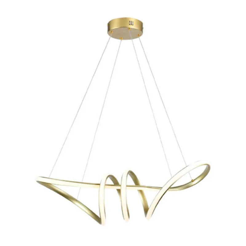Pendente Led Loop 3000k 38w Ouro Taschibra - TASCHIBRA