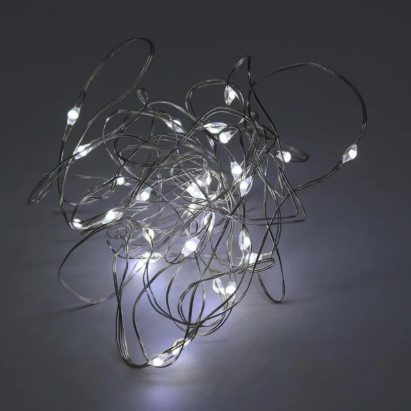 Pisca-pisca com 50 Mini Led Arame Pilha 6500K - Taschibra - TASCHIBRA