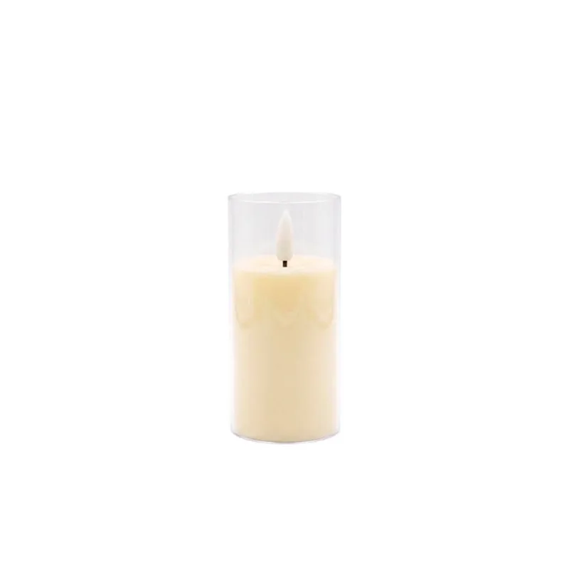 Vela Led Decorativa Com Castical 11,5cm Pilha Amarelo Taschibra - TASCHIBRA