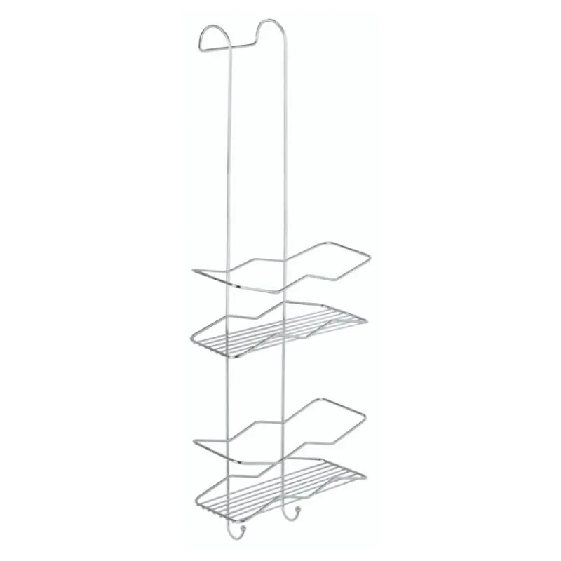 Porta Shampoo Duplo Cromado Suporte para Box Sem Furo Organização Banheiro - Passerini - Utilidades Domesticas