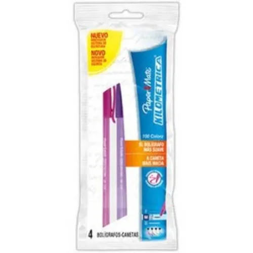 Paper Mate Kilometrica 100 Colorz Esferográfica 4 Unidades - PAPER MATE