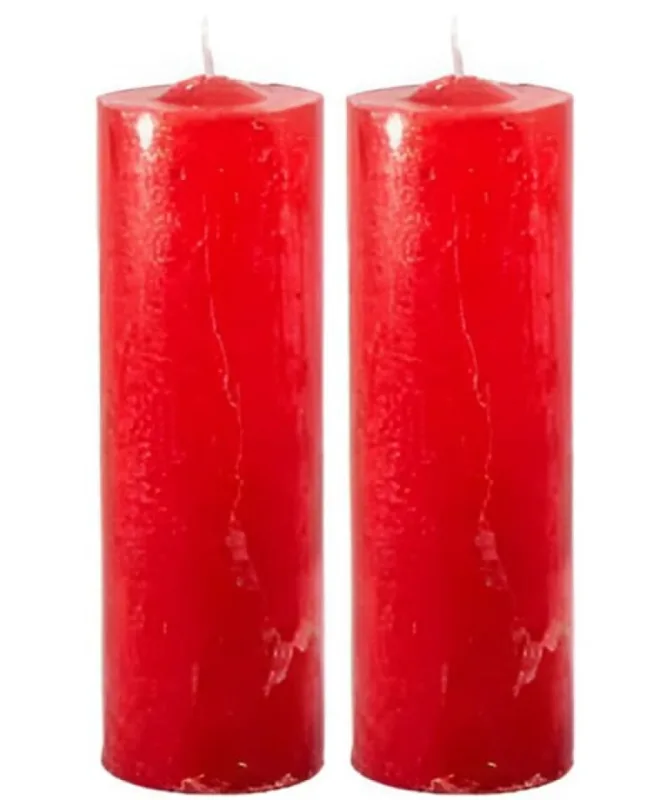 Kit 6 Velas 7 Dias Votiva Clássica Vermelha Decorativa 15cm - Genérico - Artigos Para Festa