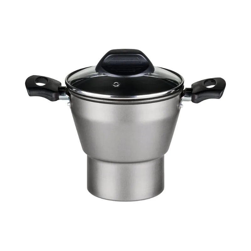 Cuscuzeira Em Alumínio Enjoy Cinza 18Cm - Alegrete