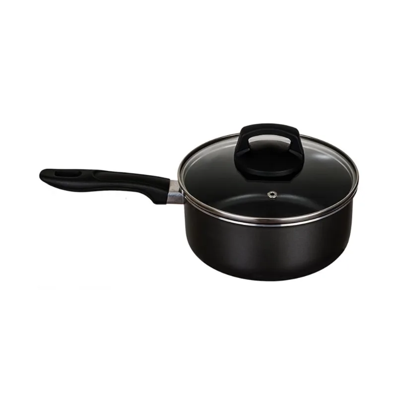Panela De Alumínio Com Tampa De Vidro Enjoy Cinza 18Cm - Alegrete