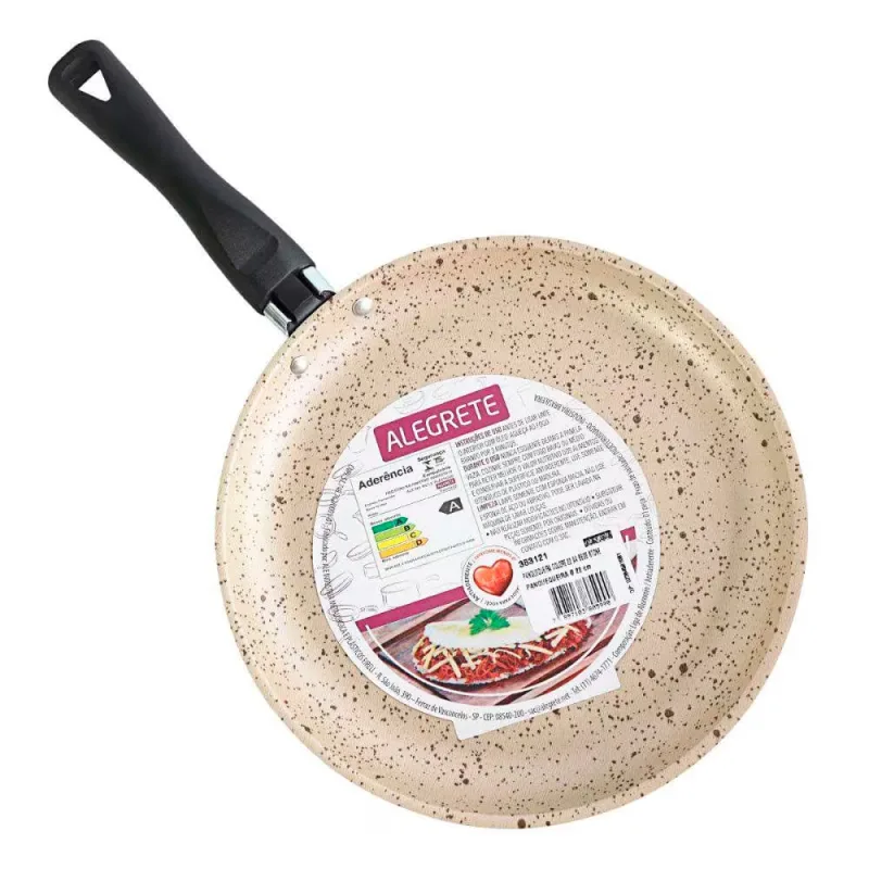 Frigideira Alegrete Antiaderente Francesa Bege Stone 22cm - Alegrete - Utilidades E Casa