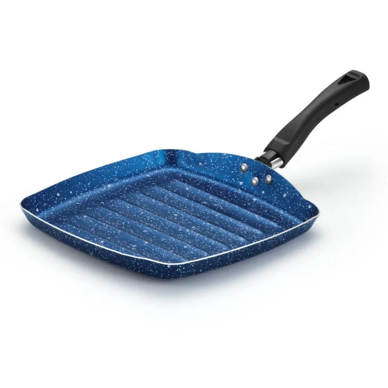 Frigideira Alegrete Colore Grill Antiaderente Azul 24cm