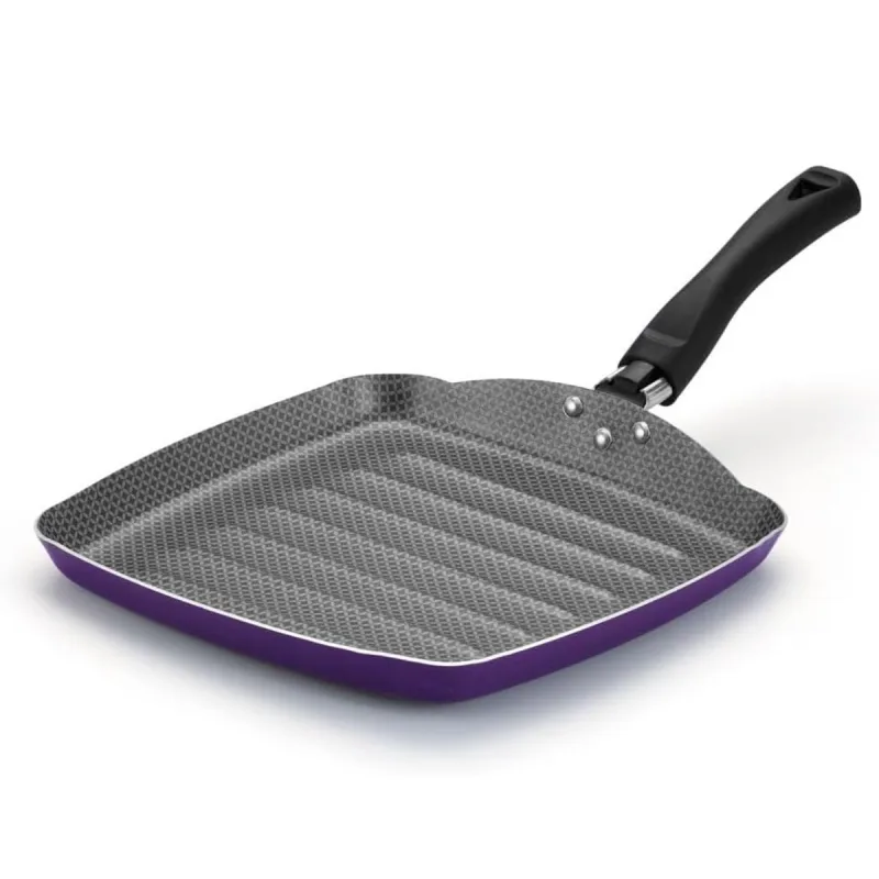 Frigideira Alegrete Colore Grill Antiaderente Purpura 24cm - Alegrete