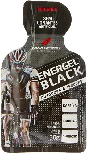 Energel Black 30g Morango Bodyaction - BODY ACTION - Suplementos