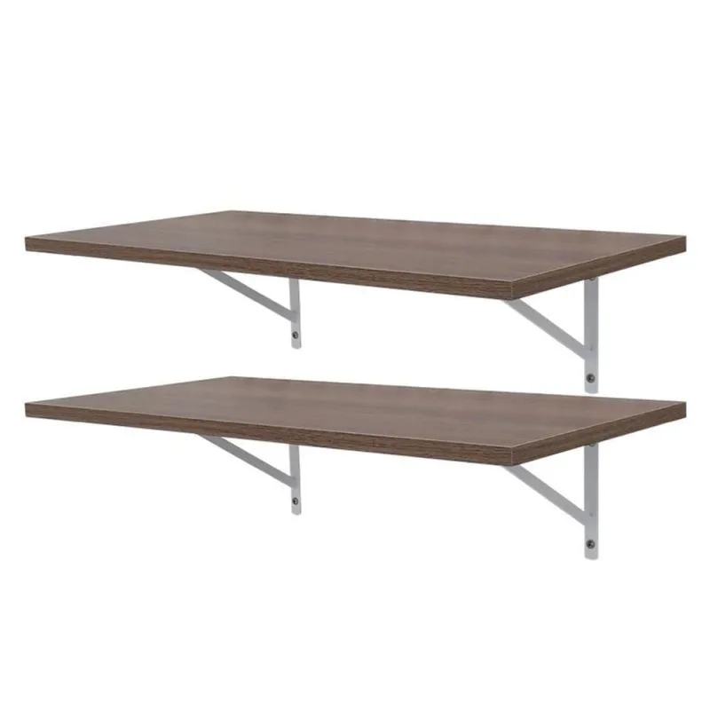 Prateleira Kit 2 80X30CM MDP Fixação Parafuso Organizador Moderno Sala Marrom Mercado - OUTRAS - Agro