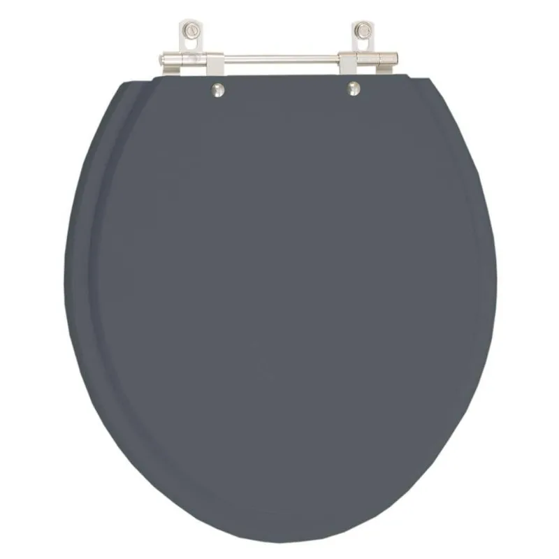Assento Sanitário Colonial Cinza Plus (cinza Escuro) Para Vaso Hervy