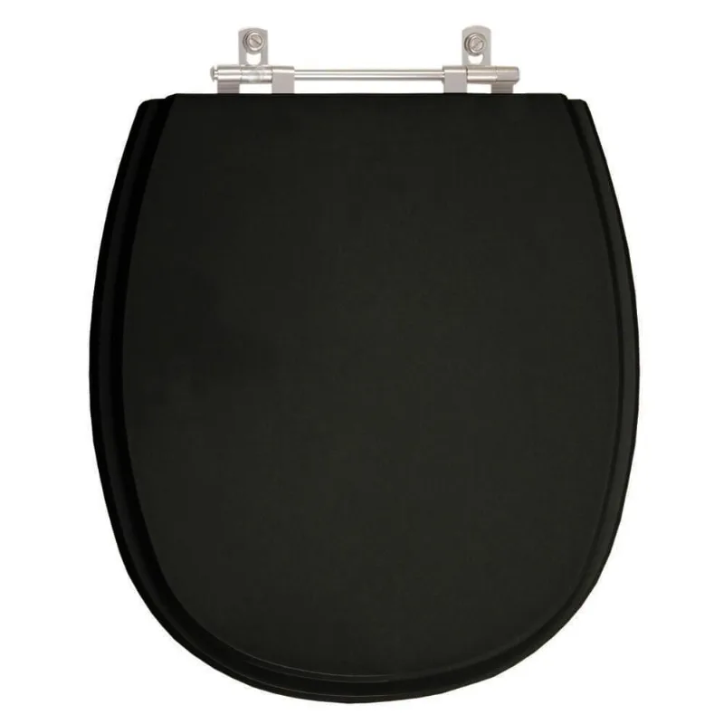 Assento Sanitário Acrílico Aspen Preto Para Vaso Deca