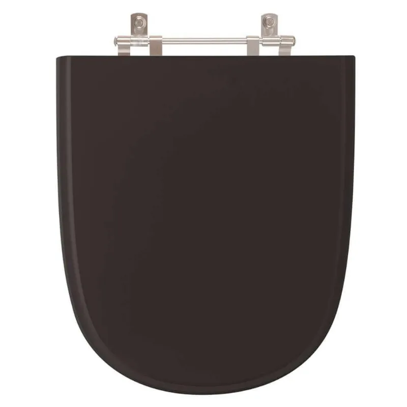 Assento Sanitario Poliester Ezedra Preto Para Vaso Ideal Standard