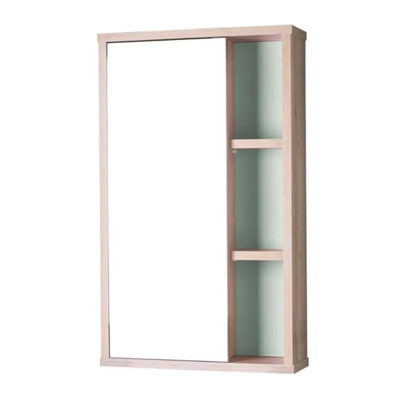 Armário para Banheiro Milano de Parede 1 Porta MDP 42CM Carvalho e Verde Menta Pontto Lavabo - Pontto Lavabo