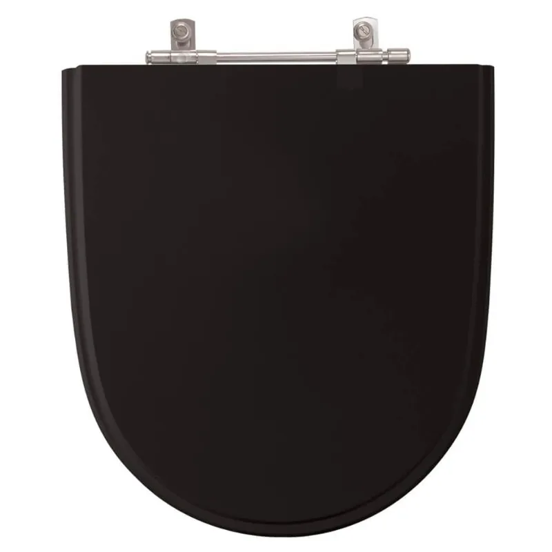 Assento Sanitário Poliester Mondiale Preto Para Vaso Celite