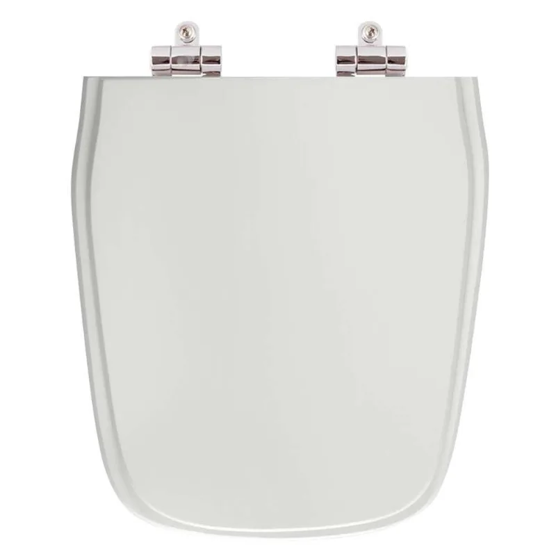 Assento Sanitário Poliester Soft Close Imperium Cinza Prata Para Vaso Celite
