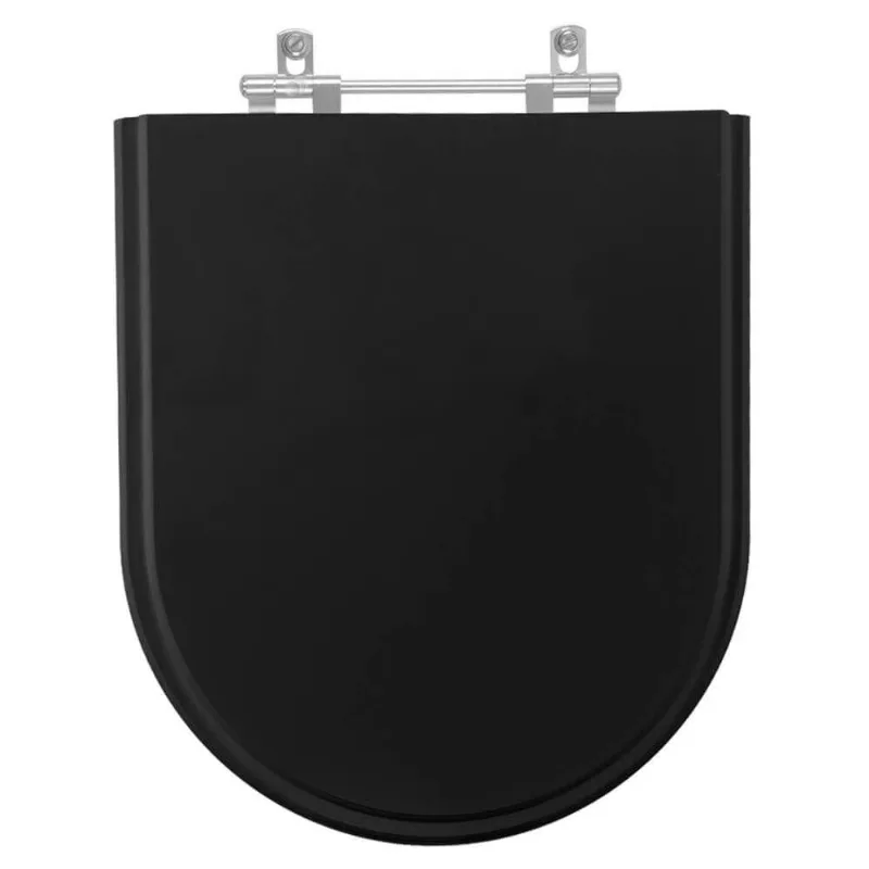 Assento Sanitário Poliester Duna Ebano (preto) Para Vaso Deca