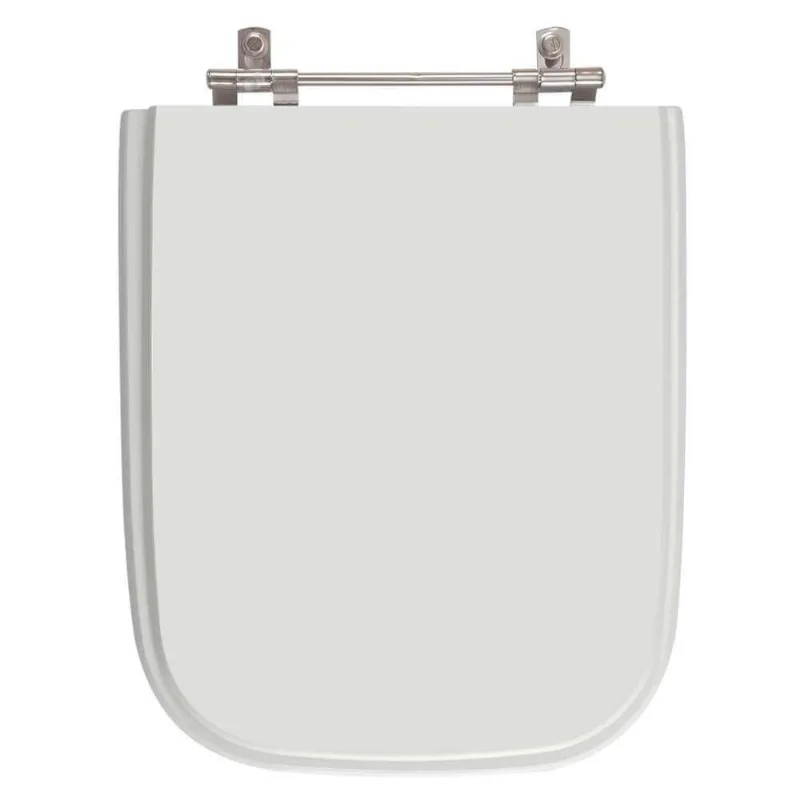 Assento Sanitário Poliester Tivoli Cinza Claro Para Vaso Ideal Standard