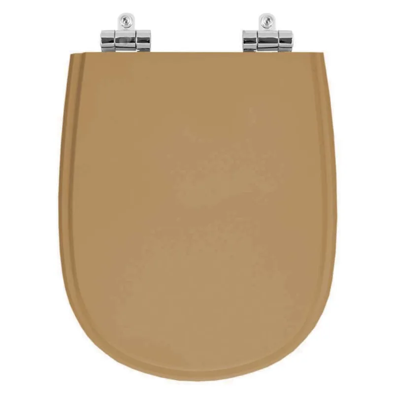 Assento Sanitário Poliester Soft Close Paris Amendoa Para Vaso Ideal Standard