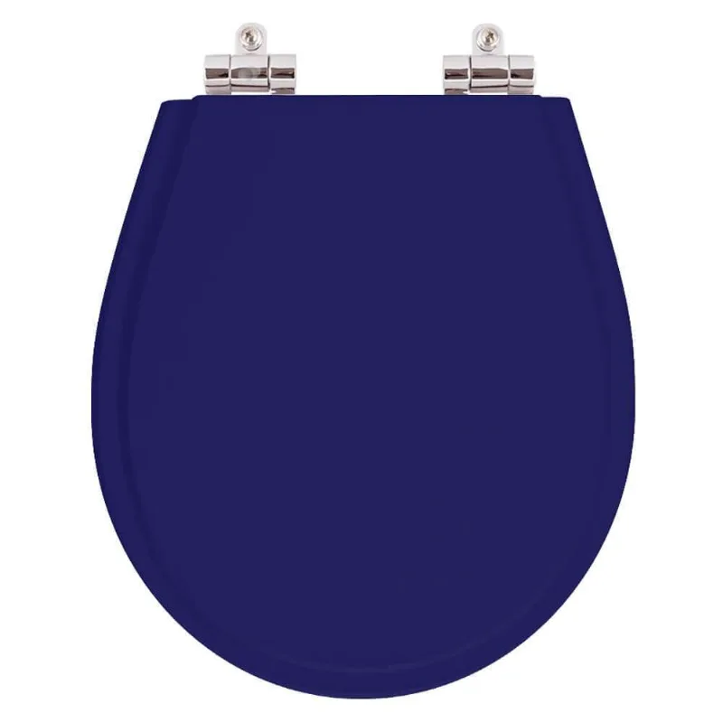 Assento Sanitario Poliester Com Amortecedor Avalon Azul Cobalto Para Vaso Ideal Standard