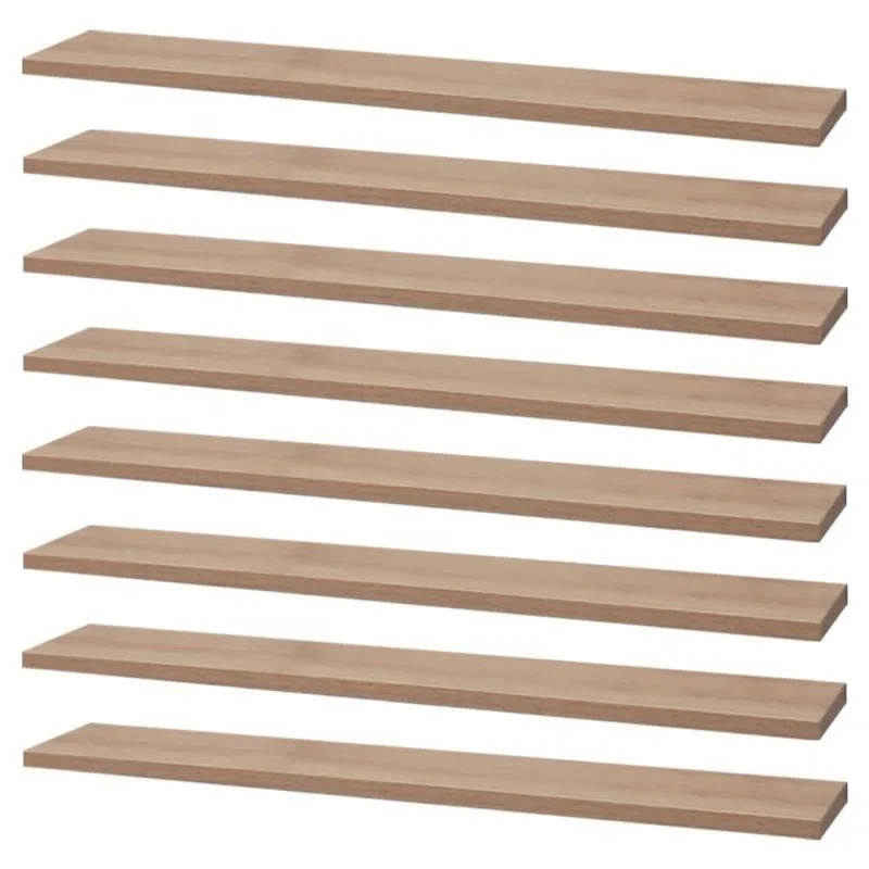 Prateleira Kit 8 70 X 20cm MDP Fixação Suporte Invisível Sala Carvalho Mercado das Prateleiras - OUTRAS - Agro
