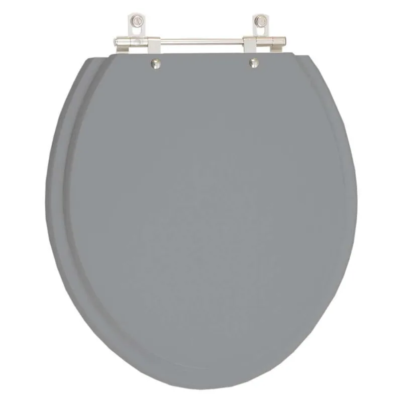 Assento Sanitario Poliester Convencional Oval Cinza Escuro Para Vaso Icasa