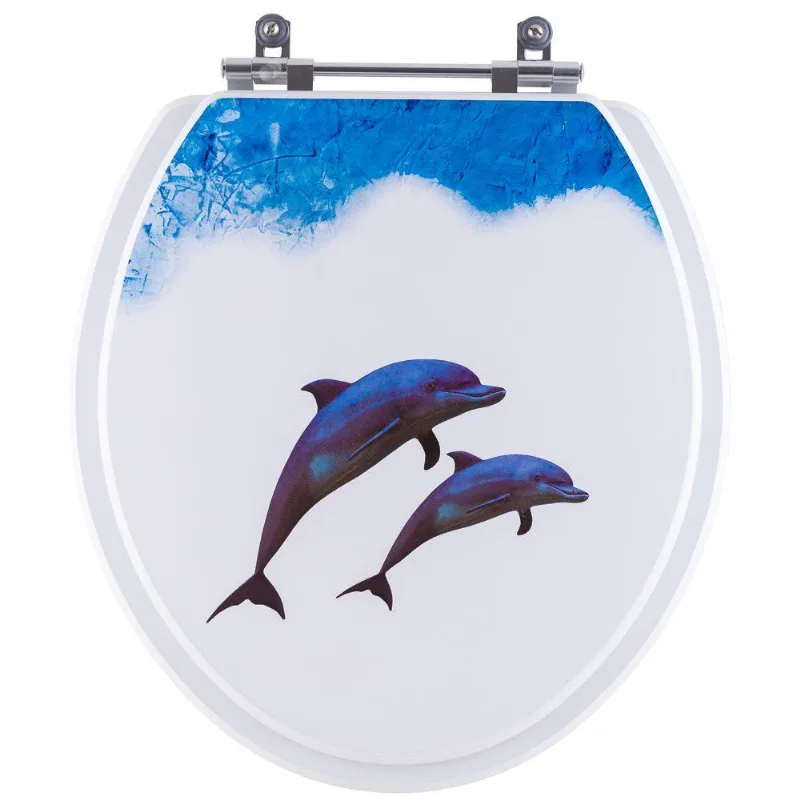 Assento Sanitario Decorado Golfinhos Para Vaso Convencional