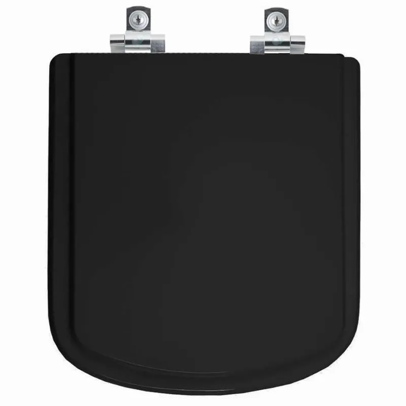 Assento Sanitário Soft Close Lirio Preto Para Vaso Fiori