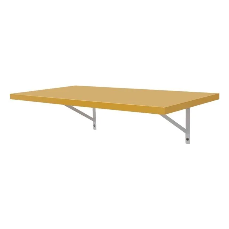 Prateleira com Mão Francesa 70X25CM MDP Fixação Parafuso Organizadora Sala Amarelo Mercado - OUTRAS - Agro
