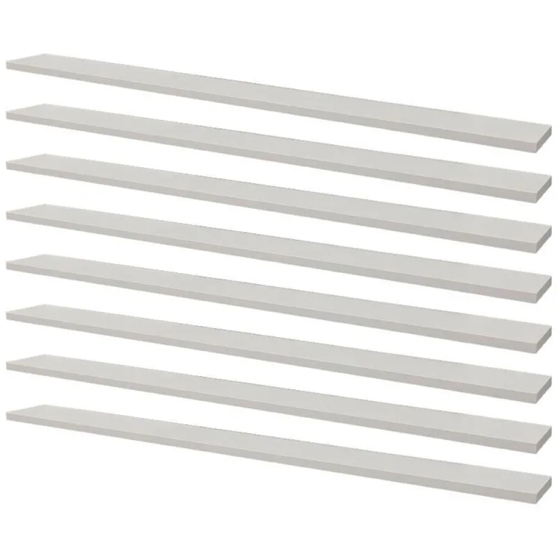 Prateleira Kit 8 80 X 20cm MDP Fixação Suporte Invisível Sala Branco Mercado das Prateleiras - OUTRAS - Agro