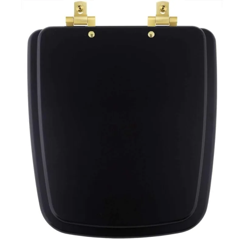 Tampa De Vaso Com Fechamento Lento Boss Matte Black (preto Fosco) Para Louça Incepa Com Ferragem Dourada - OUTRAS - Artesanato